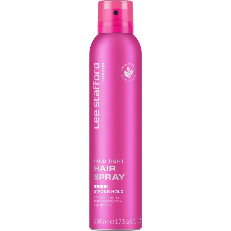 Lee Stafford Hairspray | Hold Tight Hair Spray - Best Strong Long Lasting Extra Hold Styling Mist, Anti Frizz, Freeze in Place, Adds Shine, Volumizing, Unscented, Lightweight, 6.1 Oz - Image 1