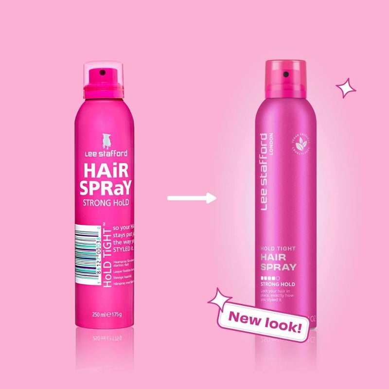 Lee Stafford Hairspray | Hold Tight Hair Spray - Best Strong Long Lasting Extra Hold Styling Mist, Anti Frizz, Freeze in Place, Adds Shine, Volumizing, Unscented, Lightweight, 6.1 Oz - Image 5