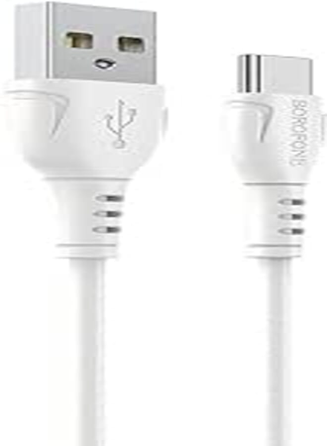 كابل بيانات وشحن BOROFONE BX51 Triumph من النوع C - أبيض
