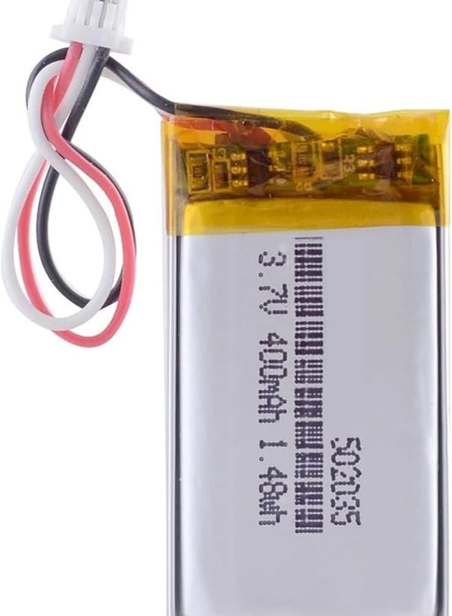 502035 3Wire 3.7V 400mAh بطارية ليثيوم بوليمر قابلة لإعادة الشحن 1 قطعة - Image 2