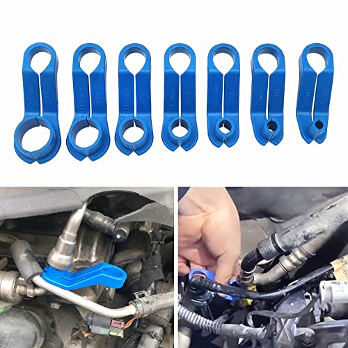 CXGS AC Fuel Line Disconnect Tool 7Pcs Universal Fuel Line Quick Disconnect Fitting Hose Kits Car Transmission Oil Cooler Tube Removal Tool Fuel Line Tool Set - 1/4 5/16 3/8 1/2 5/8 3/4 7/8 Inch - Image 1