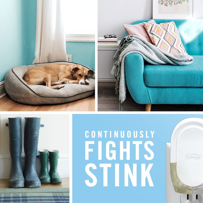 Febreze Plug In, Air Freshener, Scented Oil Refill, Linen & Sky, 0.87 Fl Oz (Pack of 2) - Image 3