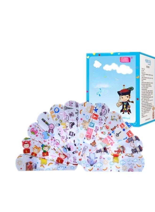 Generic 100pcs Adhesive Bandages Plaster Curved Cute Cartoon Patterned Waterproof Band Aid Patch Wound Dressing Banditas for Children 