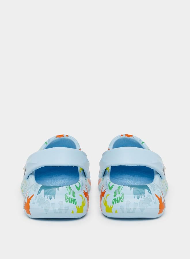 Take Two Boys Graphic Print Heel Strap Clogs - Image 4