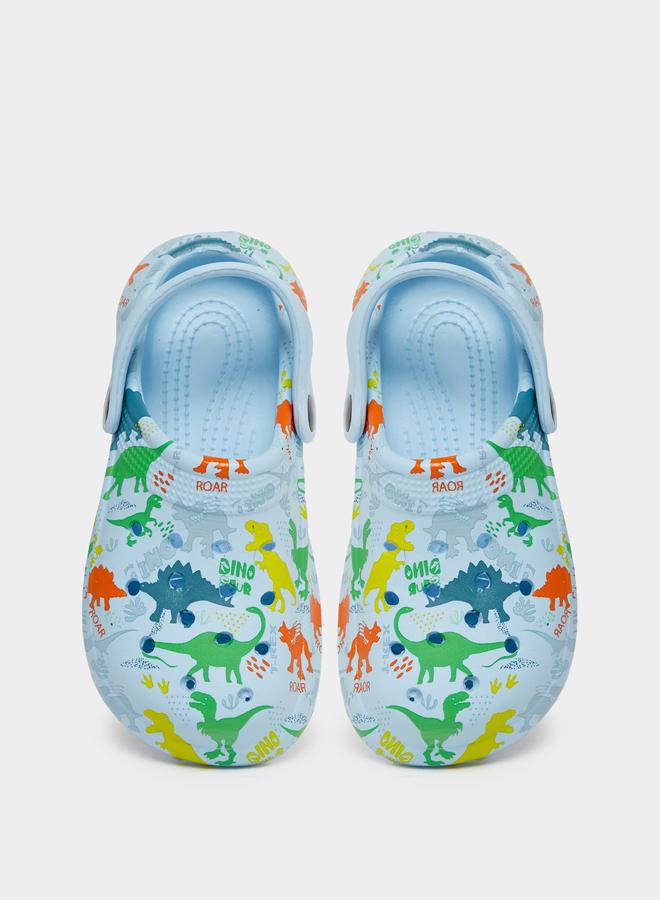 Take Two Boys Graphic Print Heel Strap Clogs - Image 5