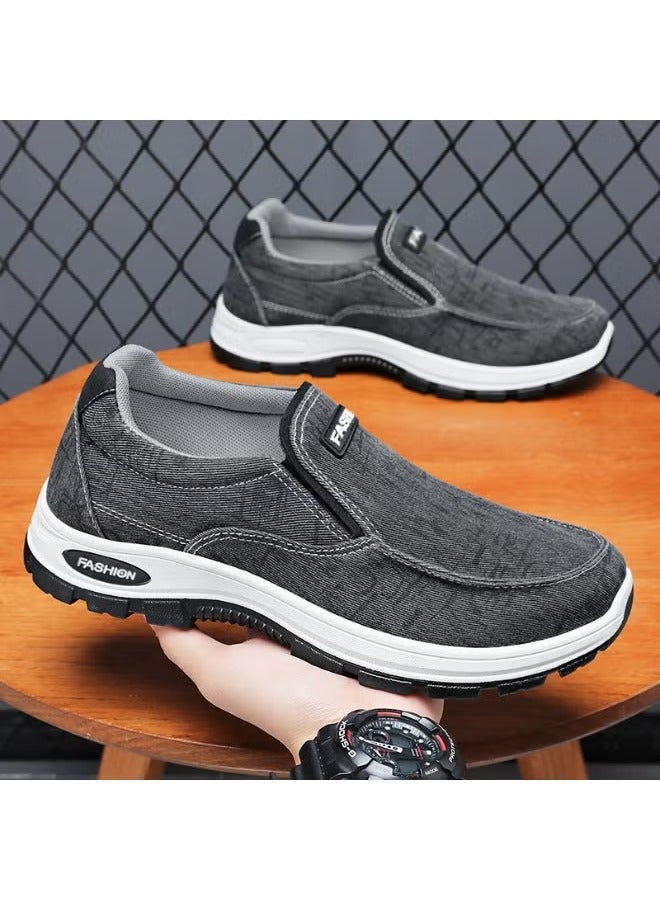 أحذية قماشية مريحة للرجال ذات فتحات تهوية بحواف ناعمة خفيفة الوزن غير قابلة للانزلاق، أحذية قارب للقيادة، أحذية خارجية لأب.