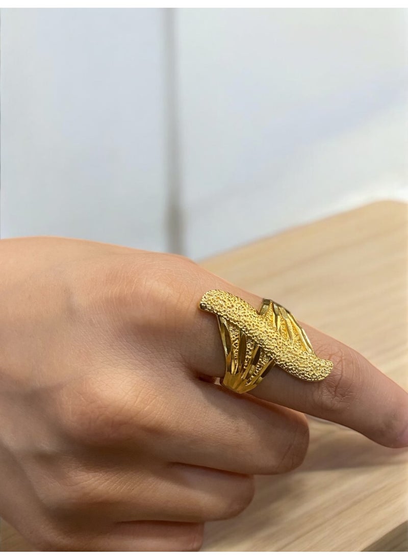 GOLDMAX 21k Gold Plated Ring For Women One Size  - Image 3