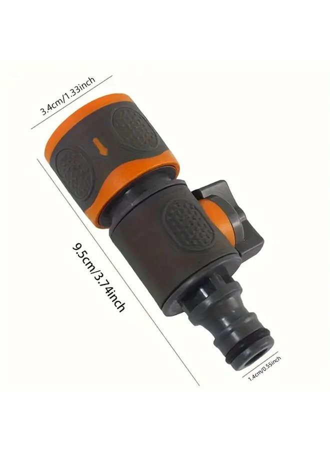 Quick Connect Garden Hose Adapter Set Of 2 With Shut Off Valve Fits 1 2 3 8 1 4 3 4 Inch Hoses - Image 3