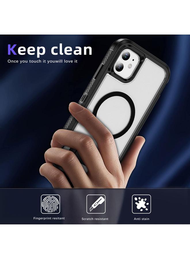 زبون جراب لهاتف iPhone 11 Guard MagSafe Holder غير لامع من البولي كربونات الهجينة TPU - Image 4