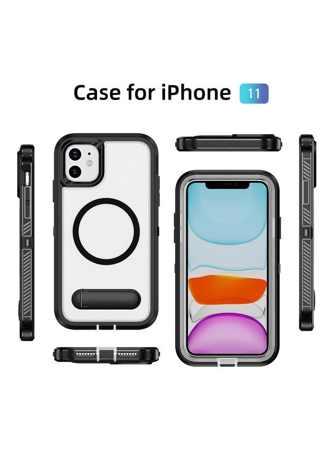 زبون جراب لهاتف iPhone 11 Guard MagSafe Holder غير لامع من البولي كربونات الهجينة TPU - Image 2