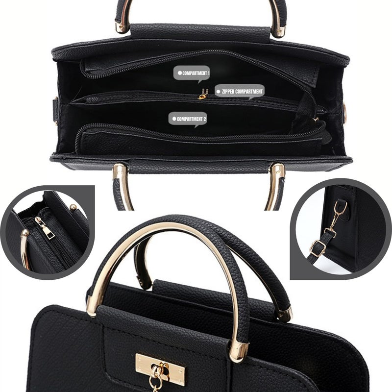 FLYMANN Store Women's Handbag with Top Handle | Crossbody Satchel bag with adjustable shoulder Strap - Image 3