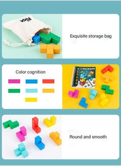 GROIC 3D Architectural Space Master, Creative Colourful Building Blocks, Critical Thinking Game, Educational Stack Puzzles, Wooden Early Education Toys with 100 Active Pages and a Storage Bag.  - Image 5