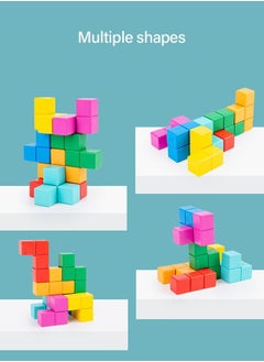 GROIC 3D Architectural Space Master, Creative Colourful Building Blocks, Critical Thinking Game, Educational Stack Puzzles, Wooden Early Education Toys with 100 Active Pages and a Storage Bag.  - Image 4