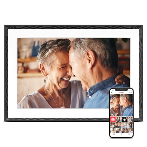 Pastigio إطار صور رقمي، إطار Frameo الرقمي 10.1 بوصة واي فاي، ذاكرة 32 جيجابايت، شاشة لمس عالية الدقة 1280*800، قابل للتعليق على الحائط، دوران تلقائي، مشاركة فورية، هدايا زفاف، هدايا عيد ميلاد للنساء، الأمهات - Image 1