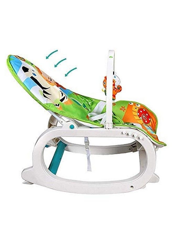 DOMENICO Newborn To Toddler Portable Rocker Chair With Vibration And Musical Mode Supports Up To 20 Kg (44 Lb) 0 36 Months Zebra  - Image 5
