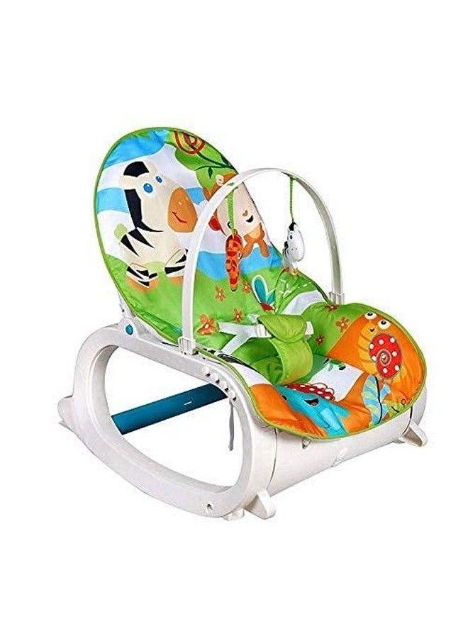 DOMENICO Newborn To Toddler Portable Rocker Chair With Vibration And Musical Mode Supports Up To 20 Kg (44 Lb) 0 36 Months Zebra  - Image 3
