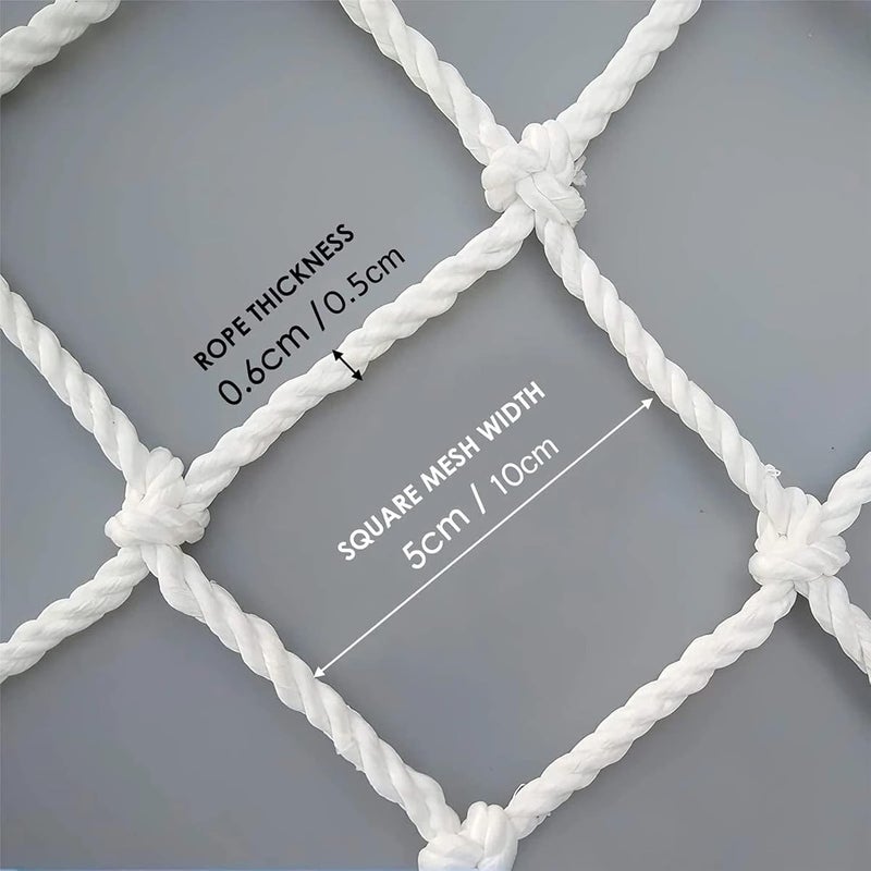 Durable Nylon Balcony Safety Netting - Tear-Resistant Mesh Fence for Fall Protection, 5cm Mesh, 1x5m Size - Ideal for Child & Pet Safety Outdoors - Image 3