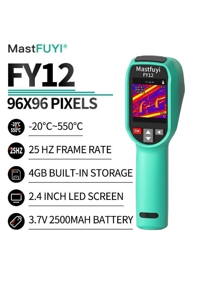 Mastfuyi FY12 Handheld Infrared Thermal Imaging Camera Real-Time Image Transmission HD 240X240 Pixels  IP54 Protection Level Thermal Camera with Adjustable Emissivity for Electrical & Villa Maintenance - Image 2