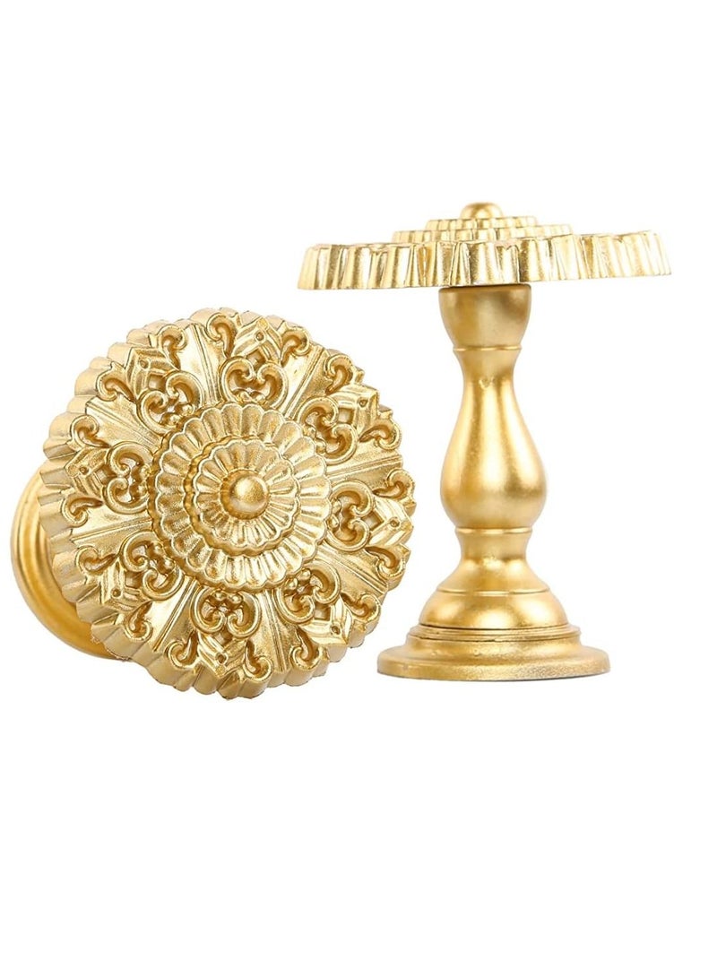 IDT 1 Pair Curtain Holdbacks Window Tie Backs Holders For Bedroom Wall Office Decor Home Sheer Blackout Drapes Blind Curtains Decorations Accessories Buckle Hooks Golden Colour - Image 2