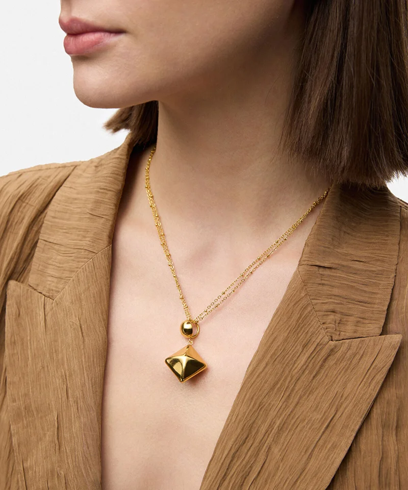 ابيكول Combined Pendant Chain Necklace