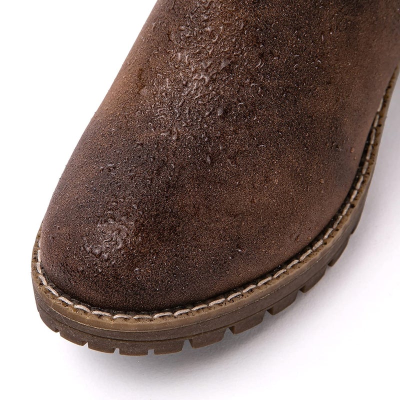 GLOBALWIN Fashion Ankle Boots For Women Brown Biker Boots Low Heel Motorcycle Boots Size 10M - Image 5