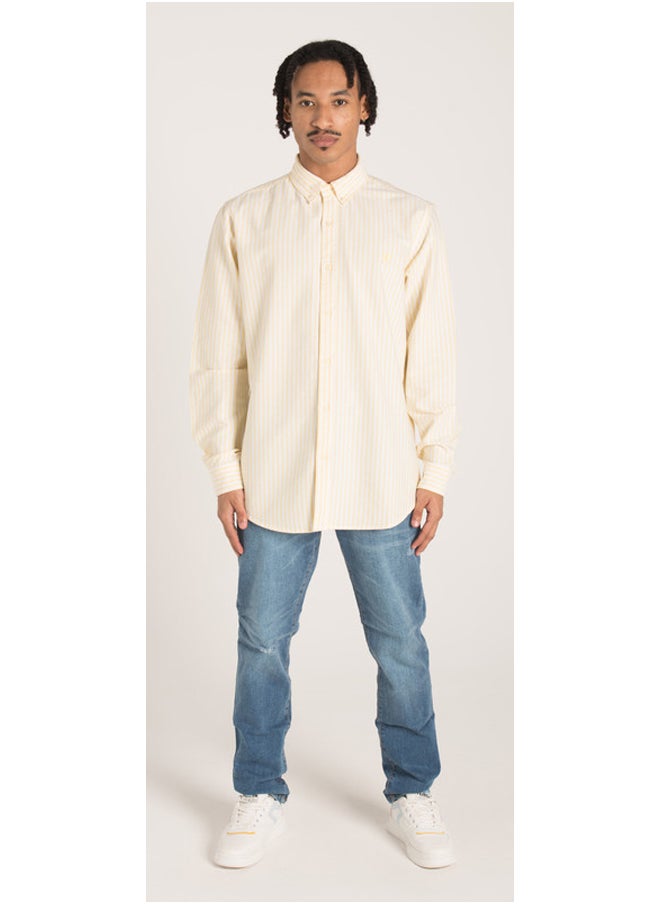 Marco Bergamo - Long Sleeves Casual Striped Sh - Image 1