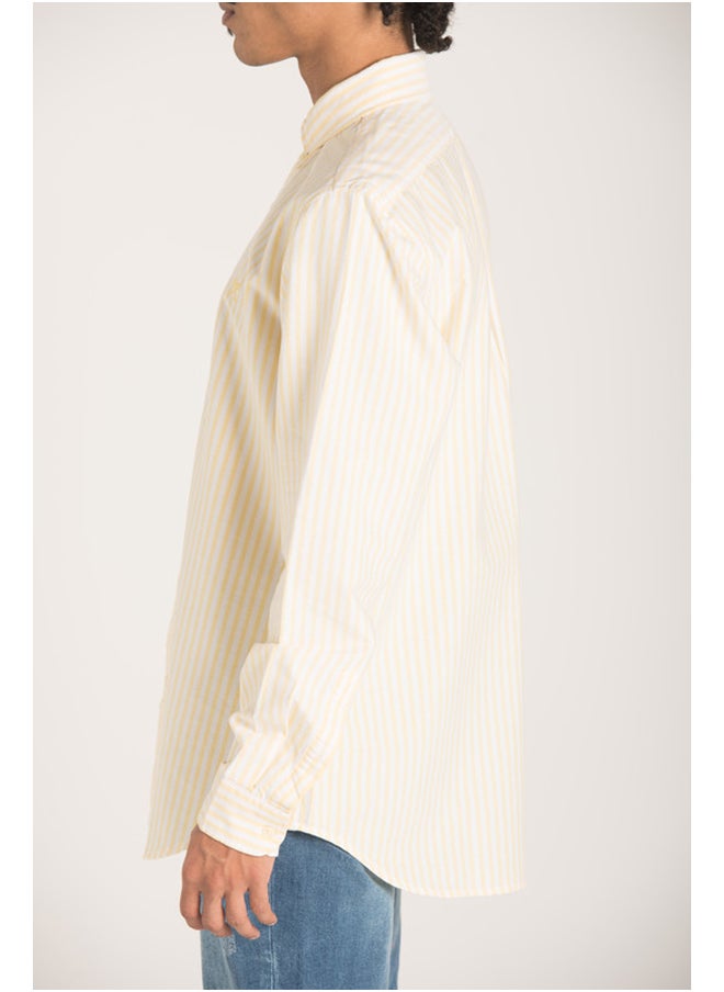 Marco Bergamo - Long Sleeves Casual Striped Sh - Image 1
