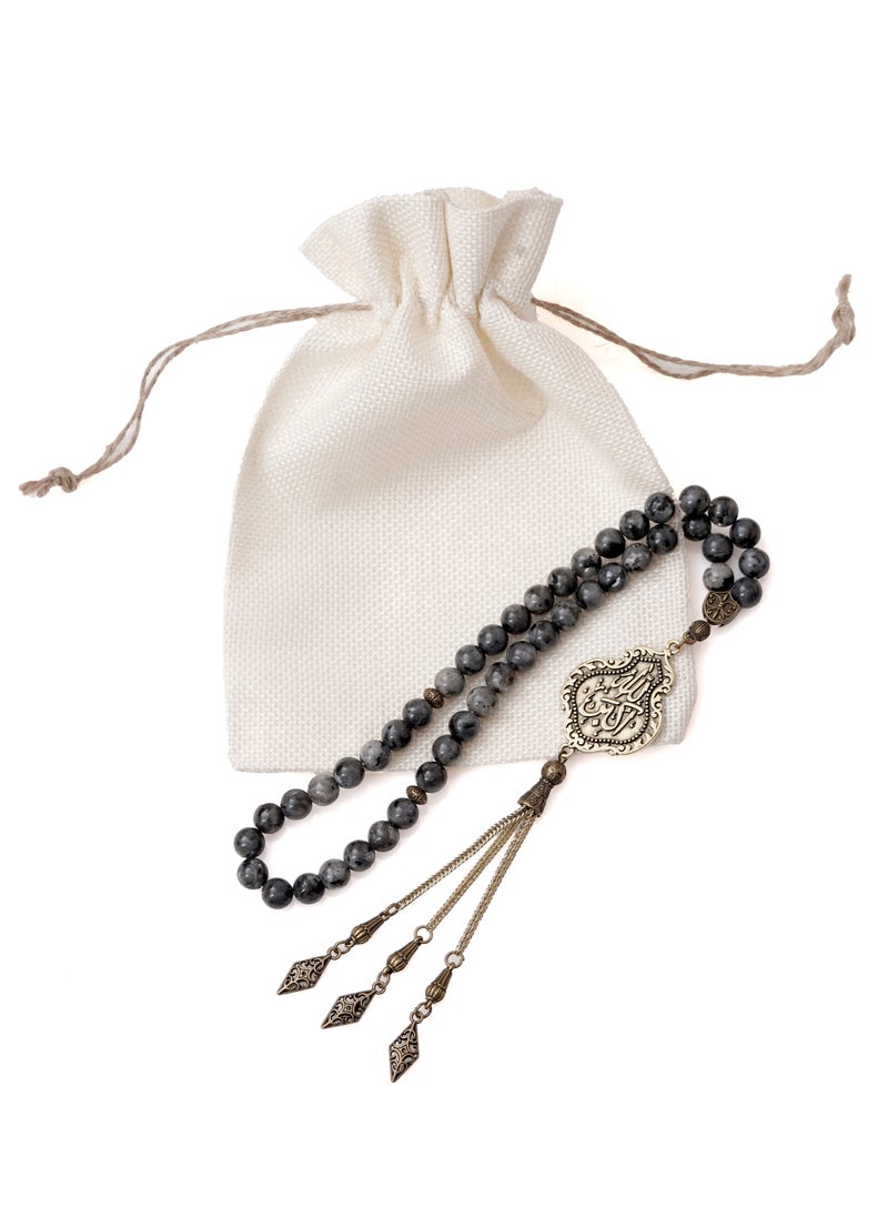 Gandeel Prayer Beads ( Misbah ) with metal Parts and Labradorite Stone | 8 MM Beads - 45 - pzsku/Z5F5D96E35933296F5CFAZ/45/_/1740214505/1c9d6581-5ec0-43dd-91ec-24b0cd1e34a8