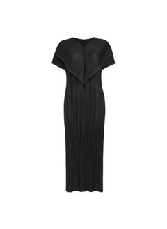 Summer New Women's Short-sleeved Niche Dress Long Love V-neck Slim Dress Women's Solid Color Slimming