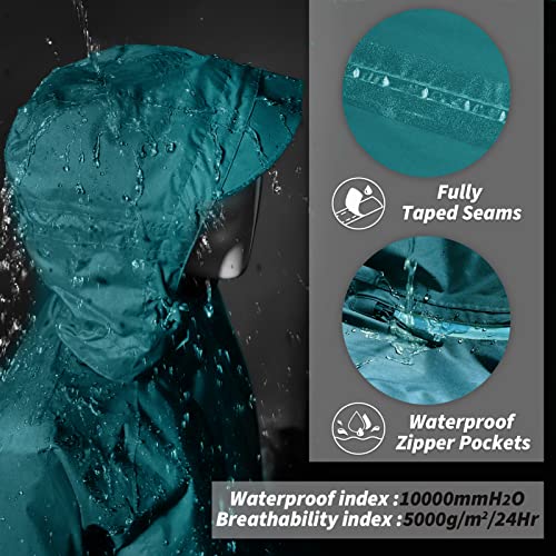 33,000ft Women's 3 in 1 Hooded Waterproof Coat Winter Ski Hiking Rain Jacket Softshell Fleece Lined Raincoat Windbreaker - Image 3