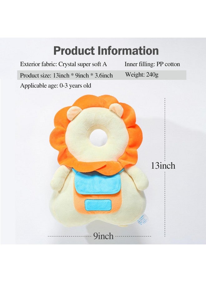 Baby Head Protector Backpack， Baby Backpack Head Protection Pillow for Falling ，Crawling, and Walking Protection, Includes Socks and Knee Pads, A Gift for Your Baby's Growth (Lion-B)  - Image 4