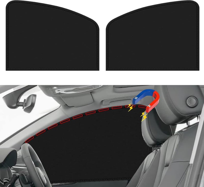 psler Universal Side Window Sun Shade Magnetic Privacy Blinds Car Blackout Curtain for Camping Sleeping Baby Kids Driver Passenger Side 2PCS - Image 2