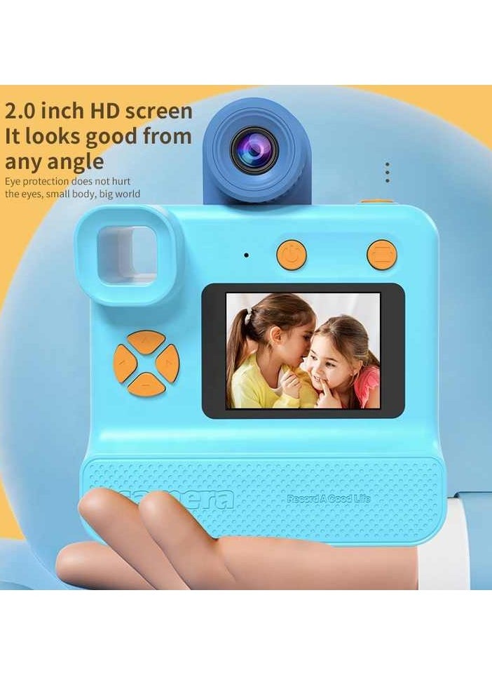 PICOCICI Kids Instant Camera Printing Camera Take Pictures Paper Child Toy for Children 1080P HD Blue  - Image 2