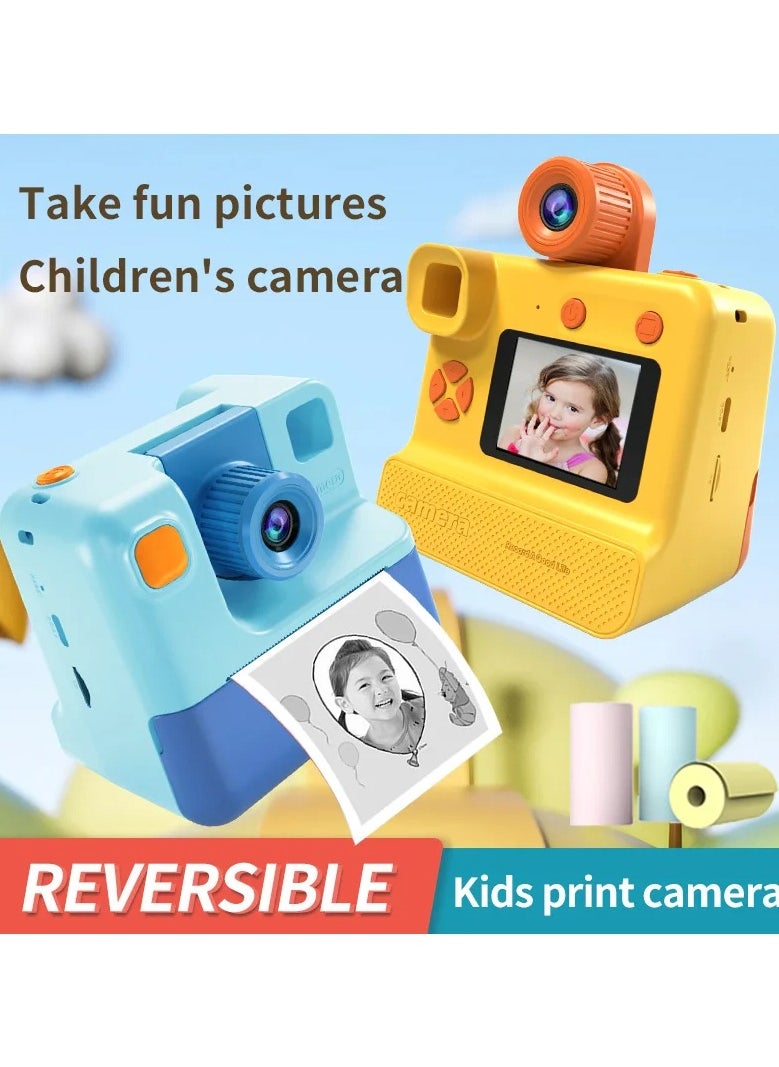 PICOCICI Kids Instant Camera Printing Camera Take Pictures Paper Child Toy for Children 1080P HD Blue  - Image 5