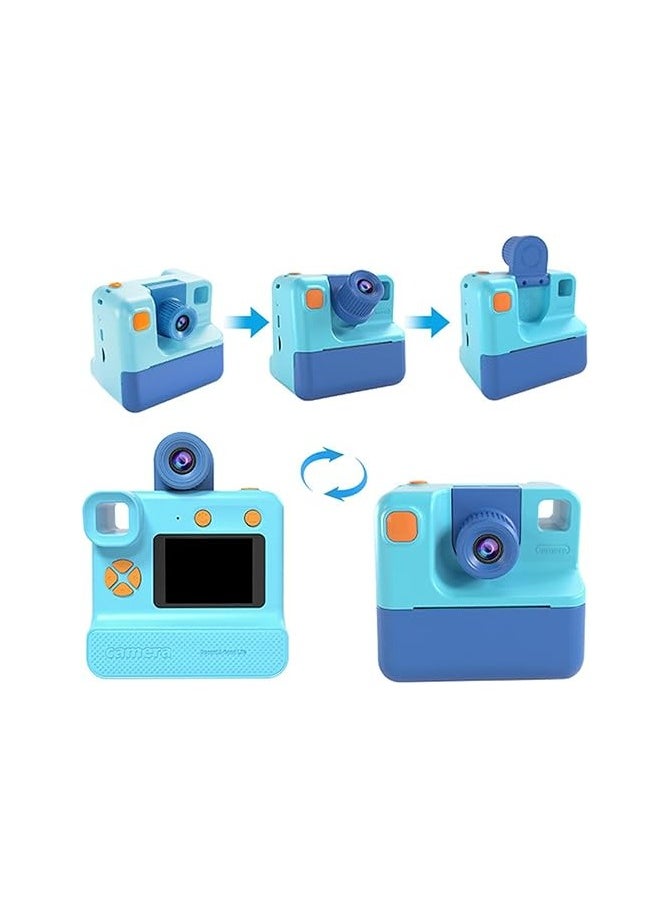 PICOCICI Kids Instant Camera Printing Camera Take Pictures Paper Child Toy for Children 1080P HD Blue  - Image 4