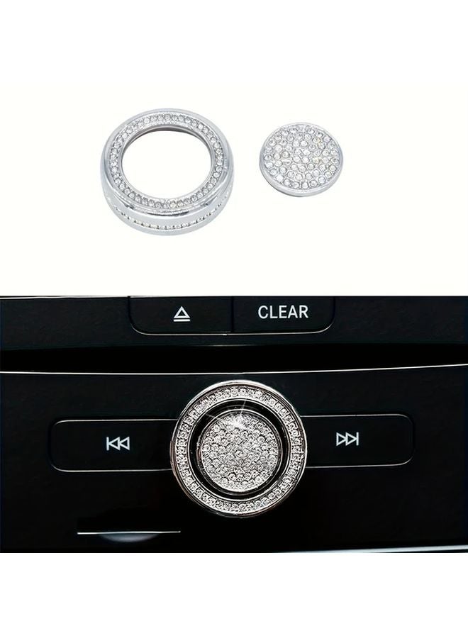 قطعتان غطاء مقبض تحميل الصوت لامع من السبائك لمرسيدس بنز C E CLA CLS GLA GLE GLK GLS SLC - Image 1