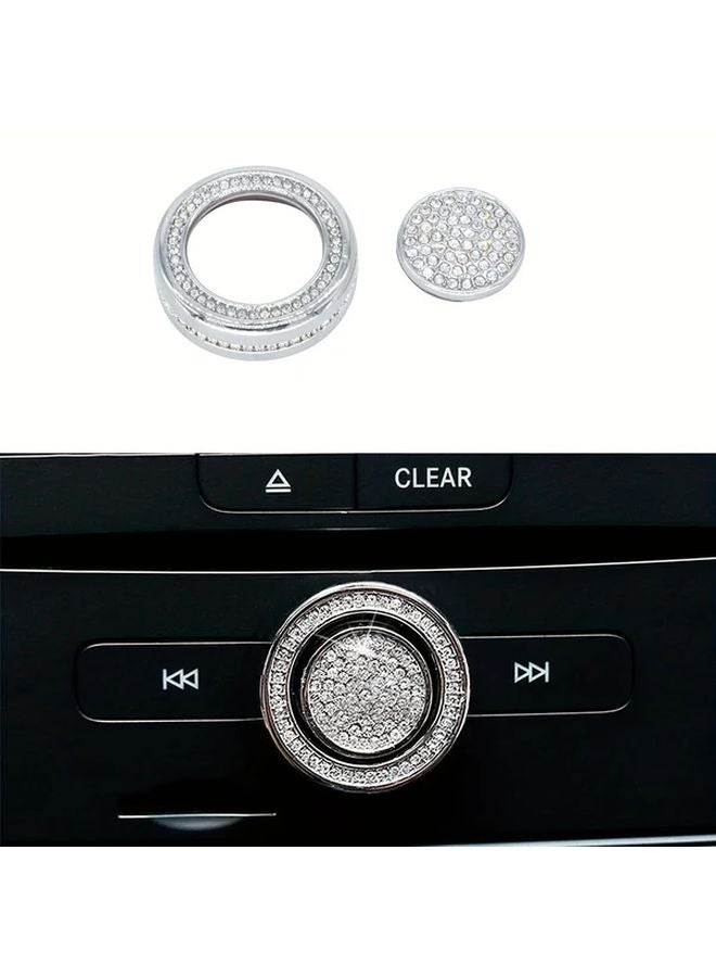 قطعتان غطاء مقبض تحميل الصوت لامع من السبائك لمرسيدس بنز C E CLA CLS GLA GLE GLK GLS SLC - Image 2