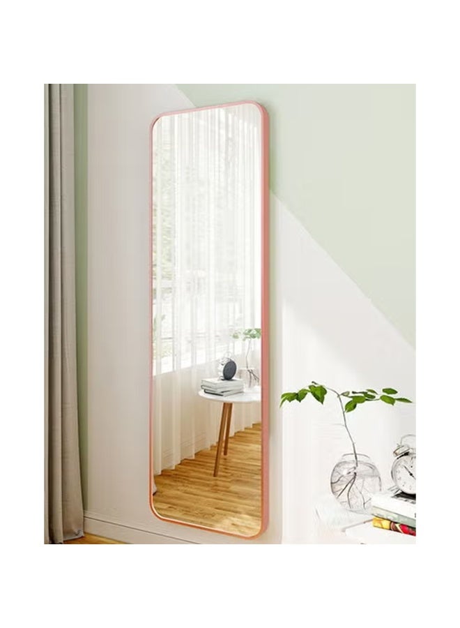 إن كي أكس مرآة طويلة للجسم بالكامل 50 × 150 سم، مرآة أرضية للتزيين بإطار من سبائك الألومنيوم، مرآة قائمة بذاتها وقابلة للإمالة لغرفة النوم وغرفة المعيشة، لون وردي - Image 3