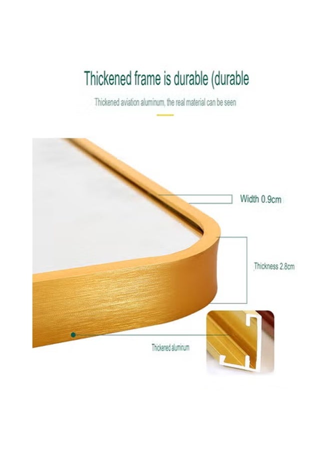 إن كي أكس مرآة طويلة للجسم بالكامل 50 × 150 سم، مرآة أرضية للتزيين بإطار من سبائك الألومنيوم، مرآة قائمة بذاتها وقابلة للإمالة لغرفة النوم وغرفة المعيشة، لون وردي - Image 4