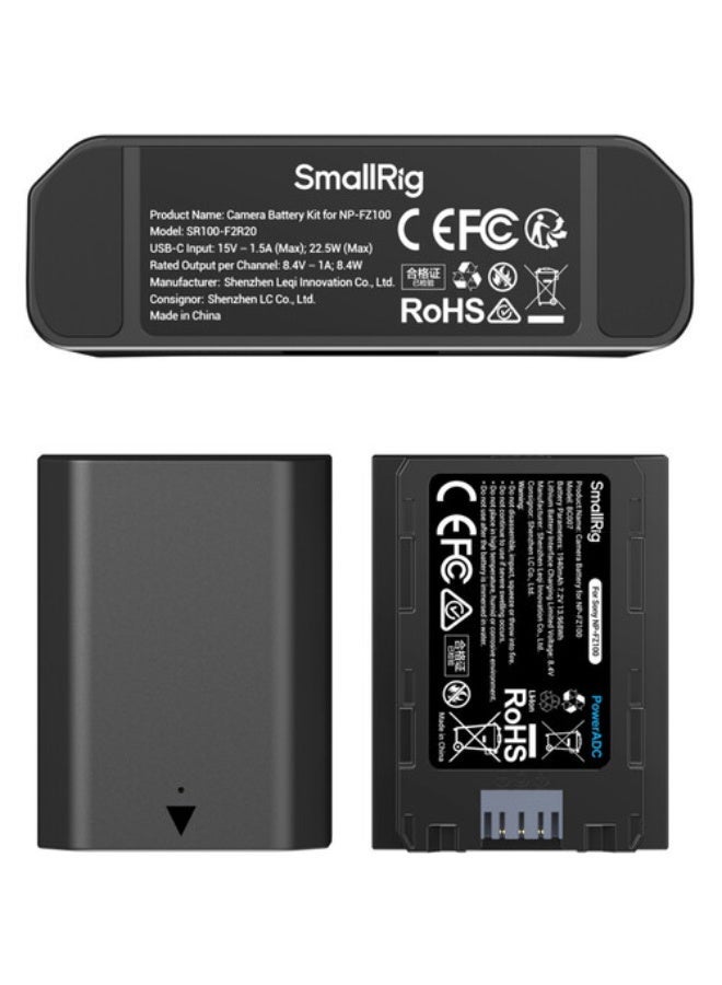 سمول ريج مجموعة شاحن بطارية كاميرا SmallRig NP-FZ100 (5483) - Image 2