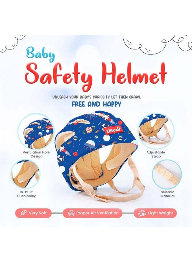 Liltoes واقي رأس للأطفال لسلامة الأطفال من 6 أشهر إلى 3 سنوات خوذة أمان للأطفال مع تهوية مناسبة وحماية من الزوايا (سفينة فضائية) - Image 4