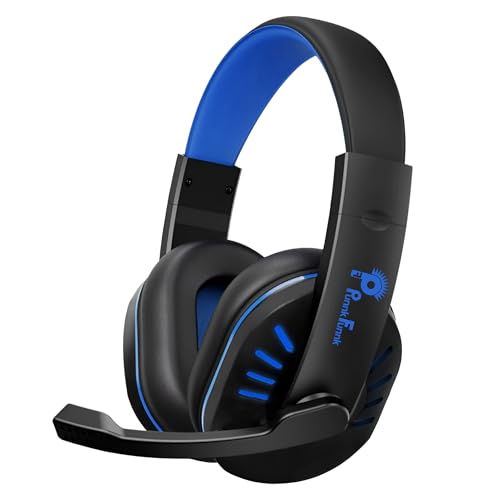 PunnkFunnk VenomHunt Gaming Headset Multi-Platform Compatible with PS4, Xbox One, PC, Nintendo Switch, Mobile, 50mm Surround Sound, Noise-Canceling Mic, LED Lights(Blue) - Image 1