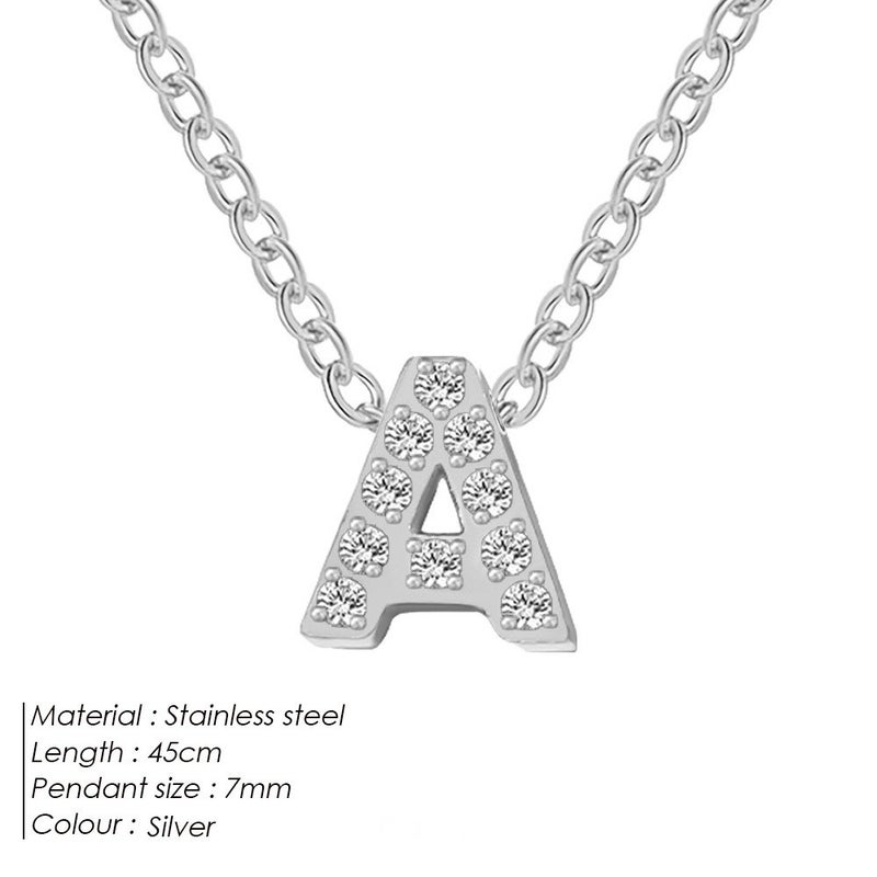 eManco 14K Vacuum Plated Hip Hop Name Pendant Necklace with Zirconia Letter Splice Chain，Luxury Elegant Fashion Jewelry, Stylish Ornaments - Image 1