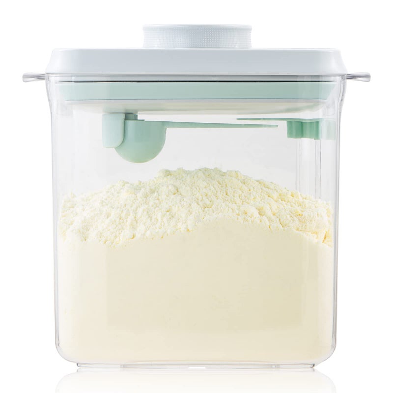 Tourdeus Formula Container - 1700ml Pop Top Milk Powder Container, BPA-Free Airtight Formula Dispenser with Scoop and Scraper 600g Clear - Image 1