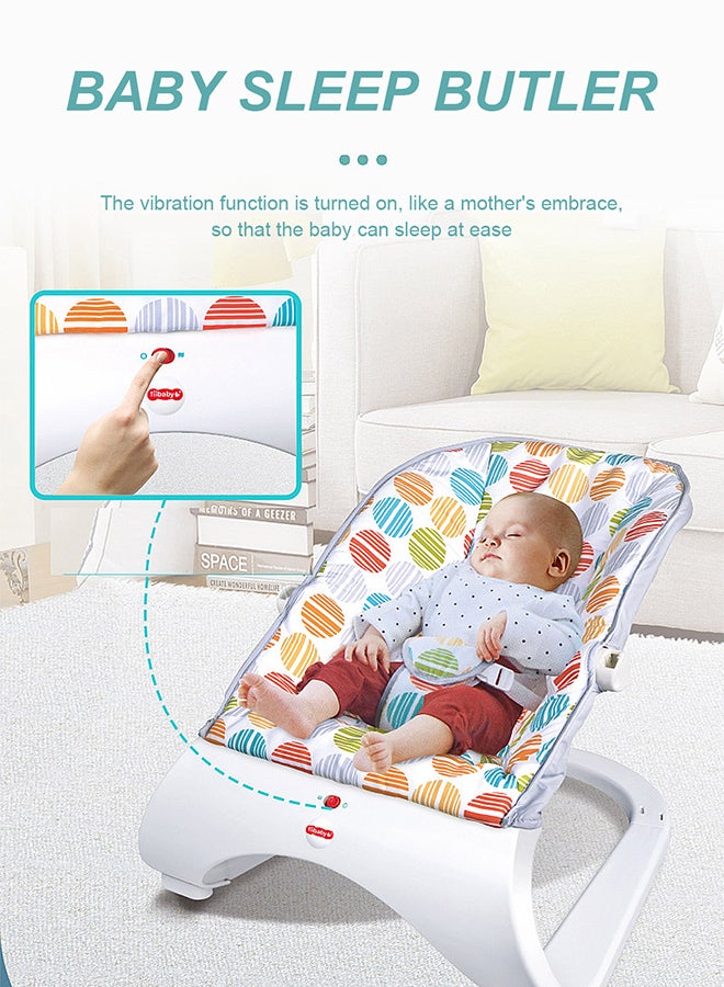 ما بيبي أرجوحة هزازية هزازة للأطفال الرضع، كرسي هزاز متعدد الوظائف للأطفال مع رف ألعاب تفاعلي وموسيقى - Image 3