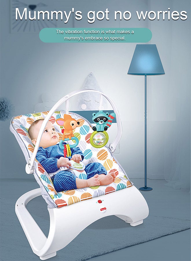 ما بيبي أرجوحة هزازية هزازة للأطفال الرضع، كرسي هزاز متعدد الوظائف للأطفال مع رف ألعاب تفاعلي وموسيقى - Image 4