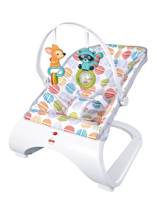 ما بيبي أرجوحة هزازية هزازة للأطفال الرضع، كرسي هزاز متعدد الوظائف للأطفال مع رف ألعاب تفاعلي وموسيقى - Image 1