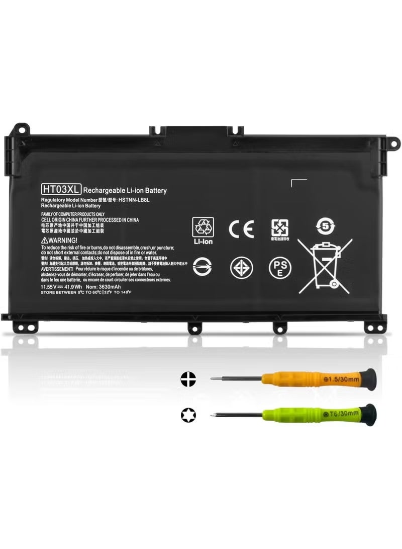 Replacement Laptop Battery HT03XL 11.55V Rechargeable Battery for Compatible Laptop Computers, Reliable Performance and Long-Lasting Power - Image 1