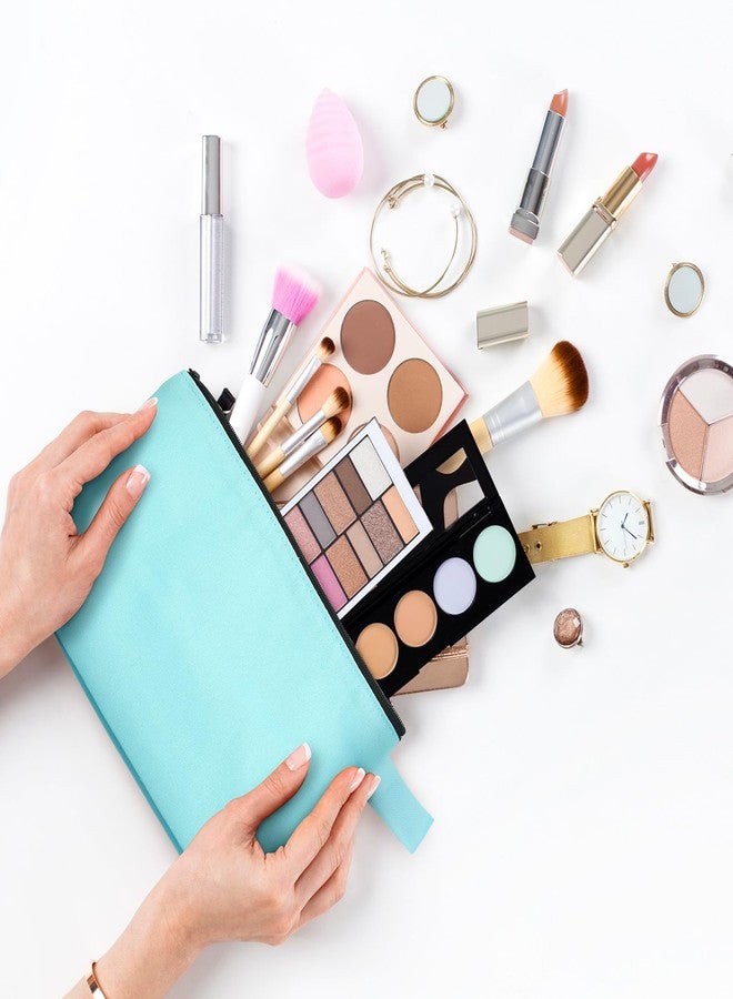 Saintrygo 30 Pcs Makeup Bag Travel Canvas Cosmetic Bag Bulk Multipurpose Small Makeup Pouch for Purse Portable Blank Zipper Toiletry Organizer DIY for Women Assorted Color(Novel,7.5 x 5 x 1.8 Inch) - Image 4