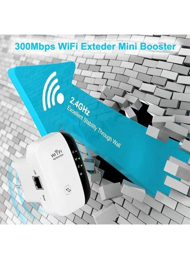 ECEEN Wifi Extender Signal Booster, Wireless Internet Repeater, Long Range Amplifier with Ethernet Port, Access Point, Easy to Use, Support 2.4g Wifi, Devices Can Be Used - Image 5